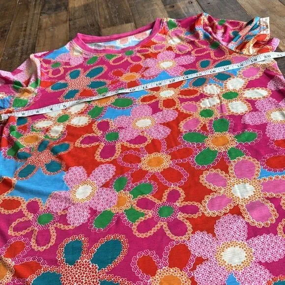Colorful Floral Women’s L Stretchy shirt - Picture 3 of 4